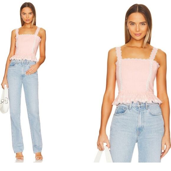 LoveShackFancy Skipper Bustier - Bubble Bath Pink - Picture 2 of 12